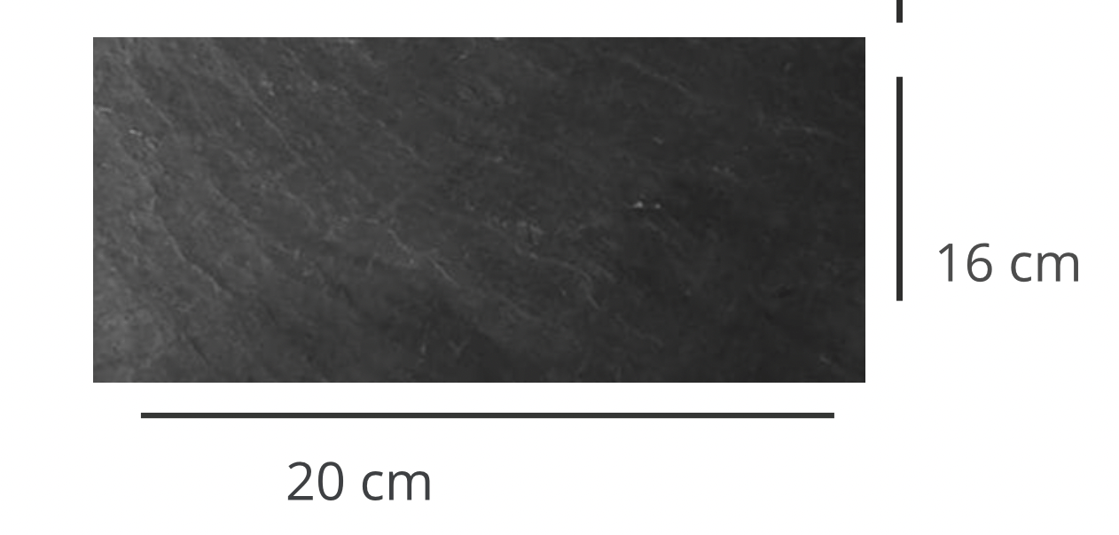 Bandeja de pizarra natural de 20x16 cm, ideal para tapas, postres o decoración de mesa