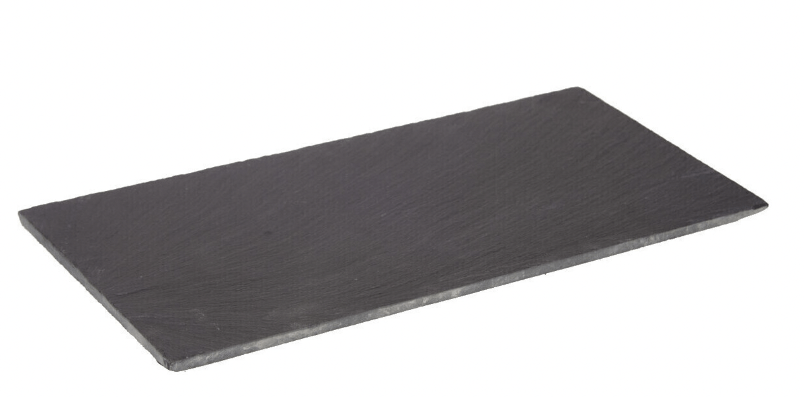 Bandeja rectangular de pizarra natural de 30x16 cm, ideal para aperitivos, sushi o postres