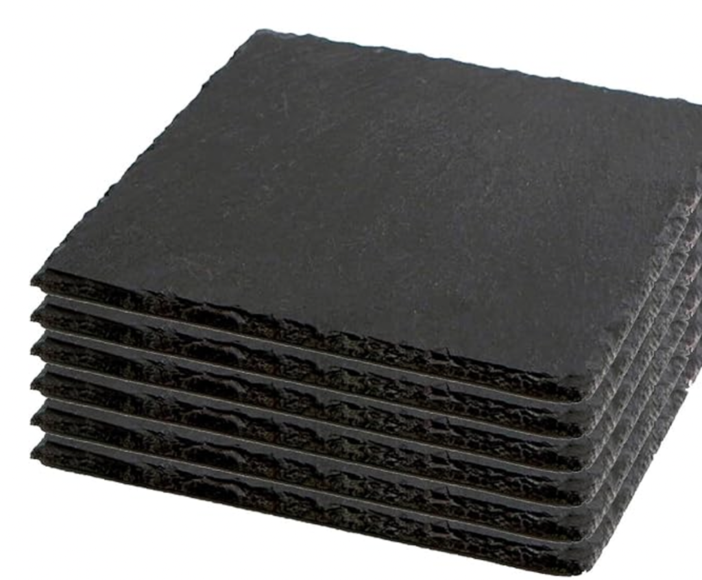 pack de pizarra natural cuadradas de 16x16 cm para apilar facilmente