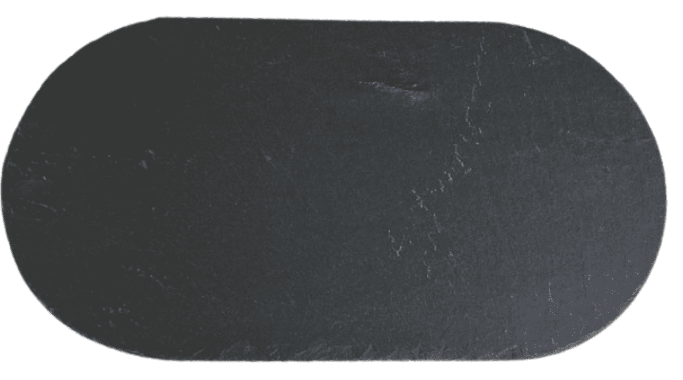 Bandeja de pizarra natural ovalada de 35x20 sin comida