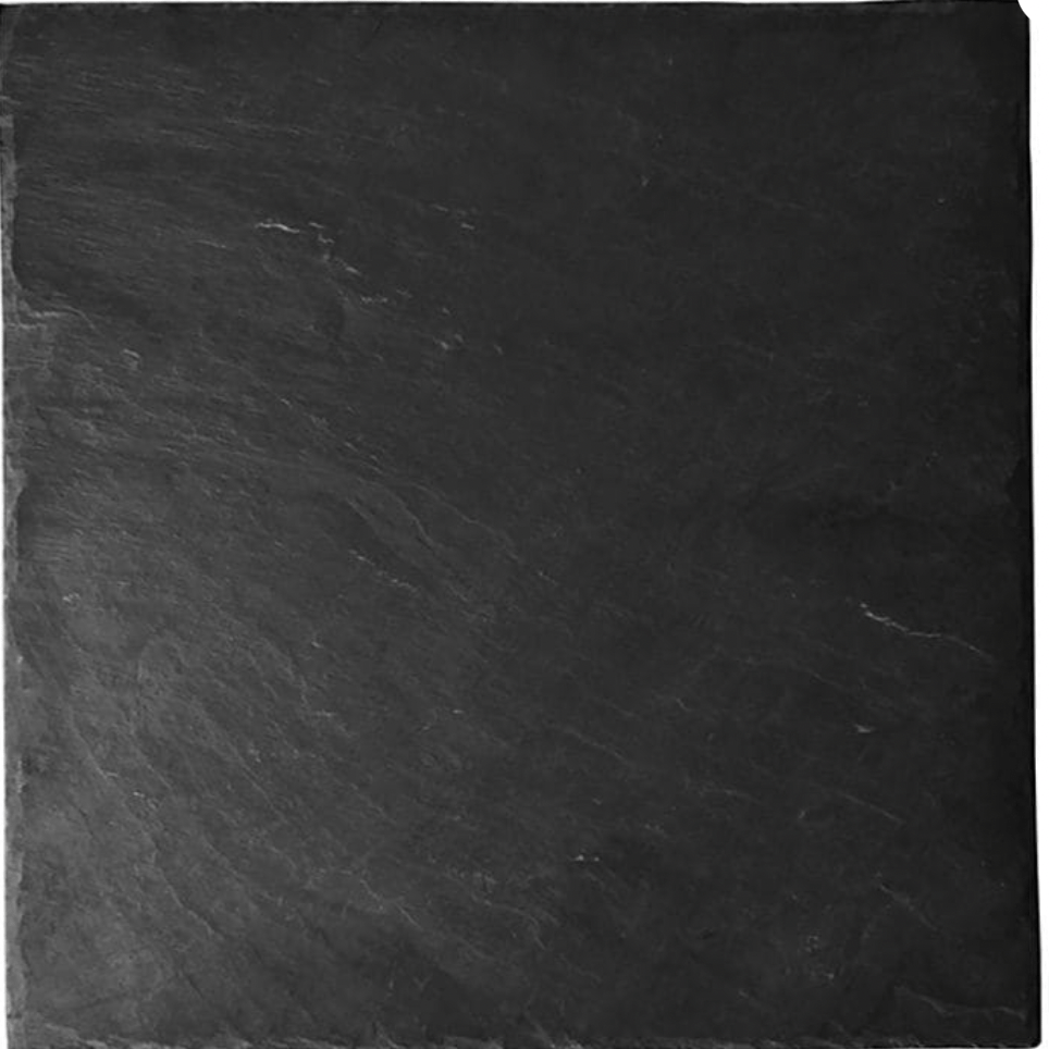 Bandeja cuadrada de pizarra natural de 16x16 cm, ideal para raciones individuales o presentación gourmet