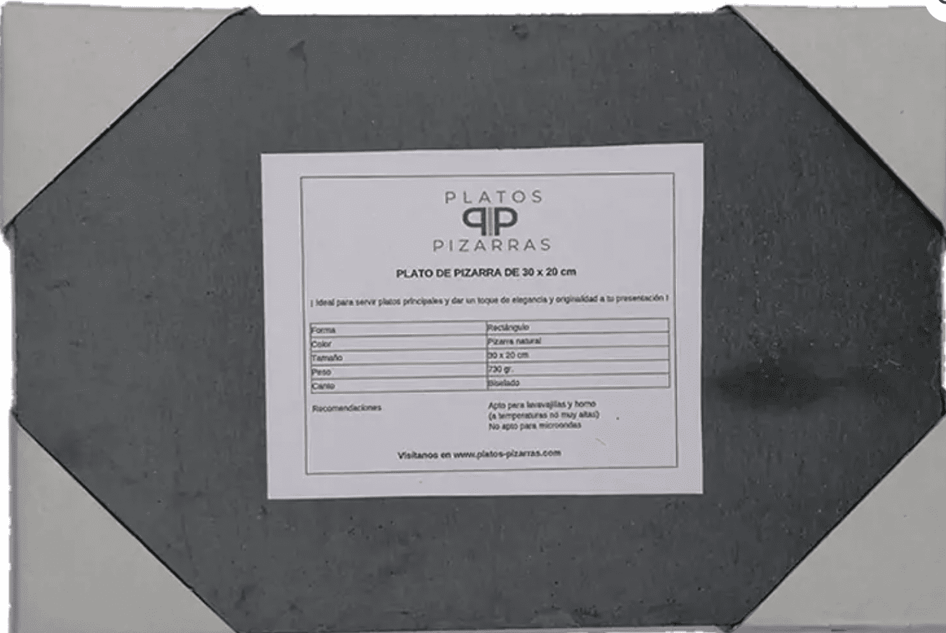 Packaging de platos-pizarras.com