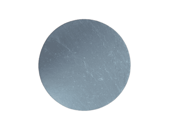 Plato redondo de pizarra natural de 20 cm, ideal para servir raciones individuales con estilo