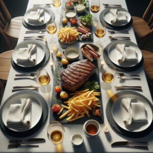 Bajo plato redondo de pizarra natural de 36 cm, ideal para presentaciones elegantes y sostenibles