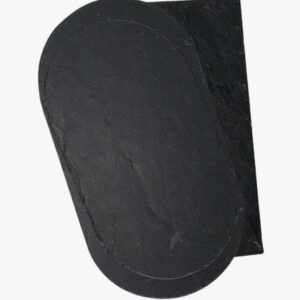 Pack Elipse de platos de pizarra natural: bandeja ovalada de 40 × 22 cm, bandeja ovalada de 35 × 20 cm y bandeja rectangular de 40 × 20 cm