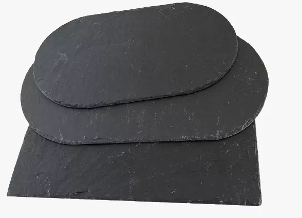 pack de bandejas y platos de pizarra natural para regalar