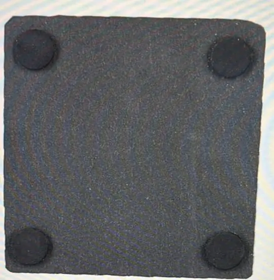 posavasos pizarra natural 10x10 con almohadillas de soporte