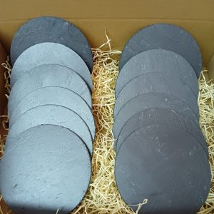 PACKS POSAVASOS DE PIZARRA REDONDOS DE 10 cm